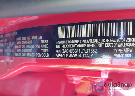 2020 Jeep Renegade Trailhawk 4X4 z USA, uszkodzony, nr VIN ZACNJBC11LPL71862